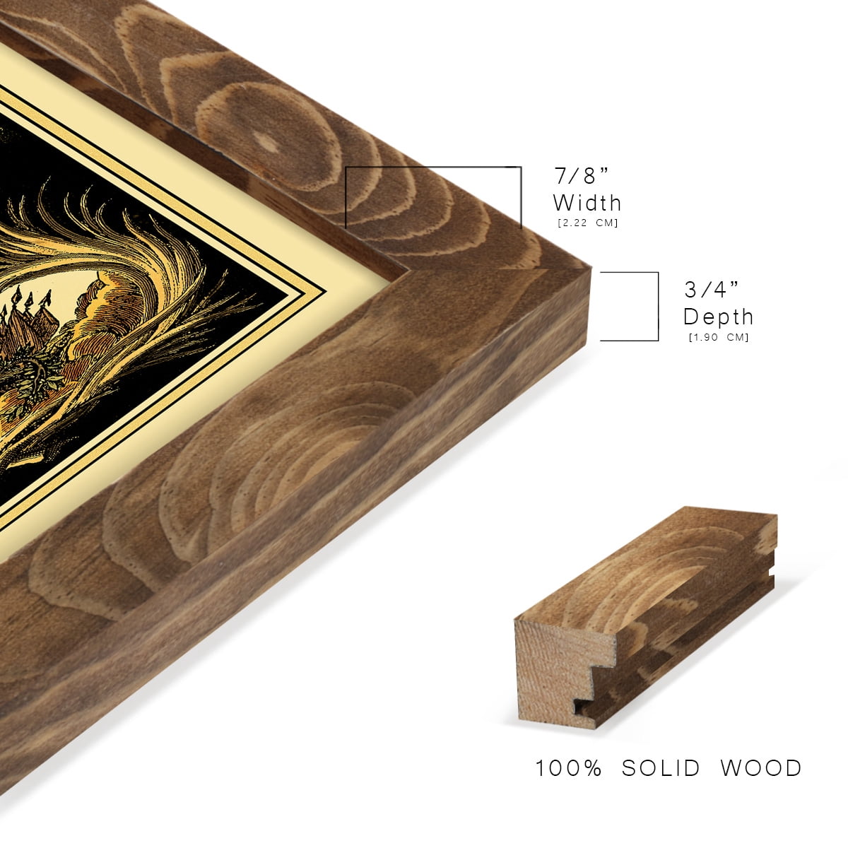 Family Crest III -Framed Print w/glass-Walnut