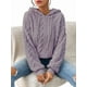 thumbnail image 1 of Suéter Holgado de Franela con Capucha para Mujer, Larga y Cálido para Invierno Púrpura M, 1 of 8