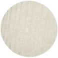 thumbnail image 3 of SAFAVIEH Florida Doug Floral Vines Geometric Shag Area Rug, Creme, 9' x 9' Round - Large - Transitional Modern Design, Creme & Creme, Non-Shedding & Easy Cleaning, Ultra Plush Thick Pile, Ideal for L, 3 of 11