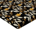 thumbnail image 4 of Ambesonne Leaf Print Fitted Sheet, Art Autumn Leaves Modern, Twin XL Size, Black Ginger Ivory, 4 of 5