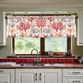 thumbnail image 3 of Yayeee Kitchen Curtains Tier Set of 2 Light Filtering 57"x24" Over Sink Window Panels, Retro Starfish, 3 of 7