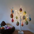thumbnail image 4 of Gardeningwill Vintage Easter Colorful Paper Mache Foam Egg Hanging Ornaments, Set of 12, 4 of 5
