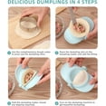 thumbnail image 2 of Qoosea  Empanada Maker Press ,Dumpling Maker Set with Dough Cutter, Dumpling Mold Set for Pierogi, Pastelitos, Calzone, Turnovers, Chinese Dumpling 3 Sizes-Blue, 2 of 6