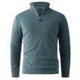 thumbnail image 2 of pstuiky camisas de manga larga para hombre, Suéter de punto cálido de color sólido de moda informal para hombre, manga larga, top redondo tops de invierno para hombre xxl, 2 of 6