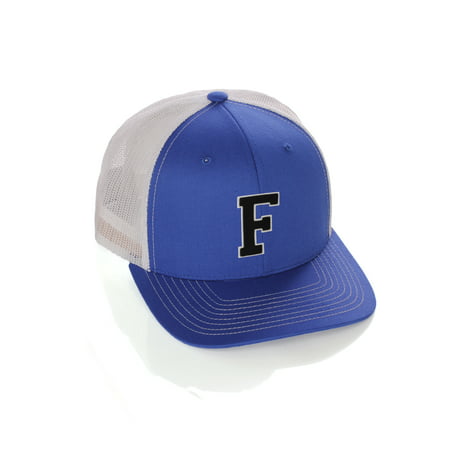 Team Sports Custom Initial Letter F Trucker Hat Adjustable Snapback ...