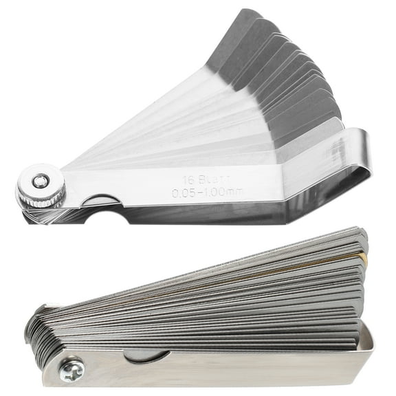 OUNONA 2pc Feeler Gauge Set Made of Spring Steel for Accurate Measurement and Easy Carrying