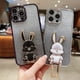 thumbnail image 4 of Para iphone 11 12 Mini Pro Max 12Pro Funda CNY 3D Lucky Rabbit Gradient Glitter Brillante Chapado TPU Soporte Cubierta, 4 of 4