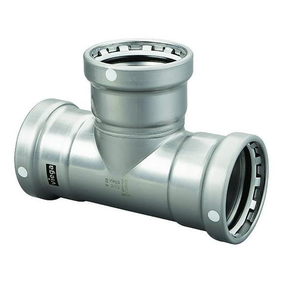 Viega Tee,Metal,2-1/2" Tube Size,200 psi 26560