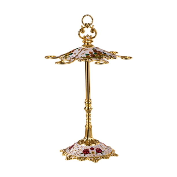Estante para almacenar copas de vino,Portavasos de vino Organizador de vino de encimera,Elegante soporte para copas de vino de aleación de zinc para cocina,Estante de Oro B