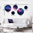 thumbnail image 4 of Designart "Starry Atmosphere Abstract Night Sky I" Abstract Metal Wall Art Set of 5 Piece, 4 of 5