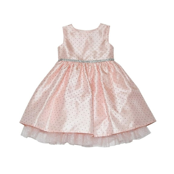 Blueberi Boulevard BLUSH Little Girls Silver Glitter Dress, US 5