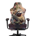 thumbnail image 3 of Whosucclay Sloth Forest Print Office & Gaming Chair Slipcover Breathable Stretch Computer Desk Chair Cover with Zipper 4-Piece Racing Computer Chairs Slipcover Set, 3 of 8
