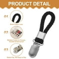 thumbnail image 3 of Uxcell 8 Pcs Tea Towel Clips with Cotton Loop for Hanging, 4.3 Inch Metal Towel Hooks Multipurpose Cloth Hangers for Home Kitchen Bathroom, Black, 3 of 7