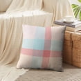 thumbnail image 4 of LALILO Throw Pillow Covers Plaid Tartan Backdrop Beige Blue Cushion Cover 18" x 18", 1251 Pack, 4 of 6