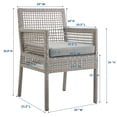 thumbnail image 4 of Modway Aura Outdoor Patio Wicker Rattan Dining Armchair, Multiple Colors, 4 of 8