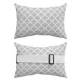 thumbnail image 2 of Pack of 4 Outdoor Lumbar Pillow Covers 12x20 Inch, Light Gray Waterproof Throw Pillow Covers Set, Minimalist Boho Abstract Ethnic Motifs Indoor&Outdoor Decorative Cushion Cases for Patio Porch Car, 2 of 7