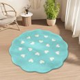 thumbnail image 4 of xaoyunyn Modern Simply Round Carpet Floor Mat for Computer Chair Water Absorbing Imitation Easy Clean and for Living Room or Coffee Table, 4 of 6