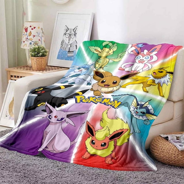 3D Pokémon Blanket Plush Flannel Sofa Bed Anime Cover Blanket