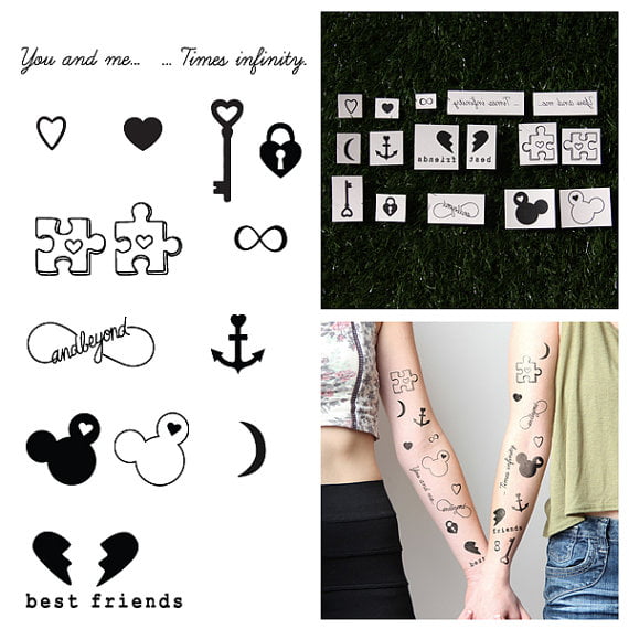Tattify Best Friends Temporary Tattoos - BFFE (Set of 18) - Walmart.com