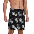 thumbnail image 2 of Sikiie White Flower Dandelion Mens Pajama Shorts, Lounge Pant, Men's shorts，Sleep Pj Shorts for Men-3X-Large, 2 of 6