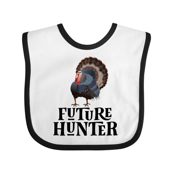 Inktastic Turkey Hunting Future Hunter Boys Baby Bib