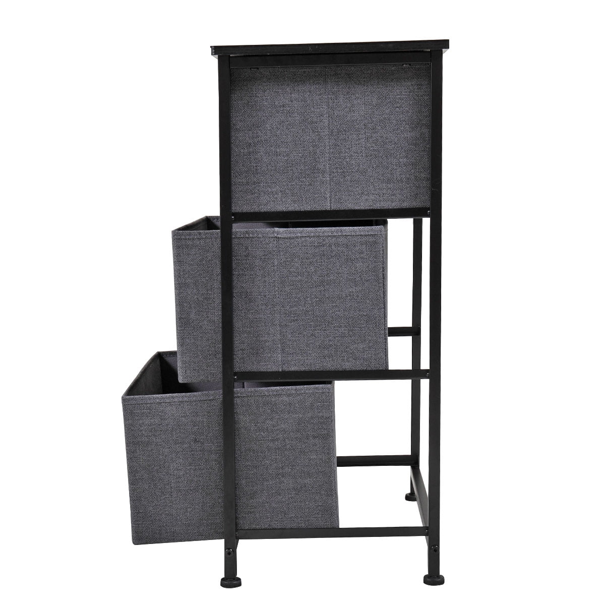 Lowestbest Multifunctional Locker Cabinet Unit, Dresser Drawer Organizer, End Table Storage Cabinet with 3 Drawers, Black Lowestbest Multifunctional Locker Cabinet Unit, Dresser Drawer Organizer, End Table Storage Cabinet with 3 Drawers, Black