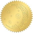 thumbnail image 1 of 100 pegatinas de lámina dorada - Sellos de certificado en relieve, pegatinas autoadhesivas para decoración de medallas, 1 of 1
