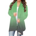 thumbnail image 2 of NIUREDLTD Women's Cardigan Long Sleeve Cardigan For Women Gradient Open Front Cardigan Lightweight Cardigans Cardigan Sweaters For Women Green 2XL, 2 of 5