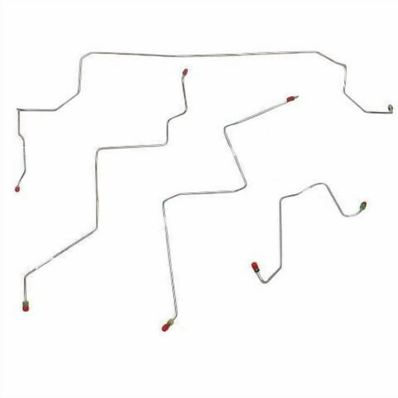 02-05 Dodge Ram 1500 2wd, Front Brake Line Kit, Rear Wheel ABS Only; Pickup Truck; Steel-WKT0201OM