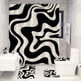 thumbnail image 4 of 4 Pieces Cartoon Bear Shower Curtain Set Kawaii Bathroom Accessories, Toilet Lid and Non-Slip Rugs,Cute Waterproof Shower Curtain Bathroom Accessories Sets Home Decor,12 Hooks,72 x 72 Inches, 4 of 7