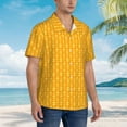 thumbnail image 2 of Lsque Corn Kernels pattern Hawaiian Shirt for Men, Unisex Summer Beach Casual Short Sleeve Button Down Shirts-3X-Large, 2 of 9