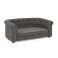 thumbnail image 5 of Hassch 38" Pet Couch for Medium and Large Dogs, Soft Linen Dog Bed, Thick Padded Pet Sofa, Dark Gray, 5 of 8