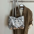 thumbnail image 4 of Sparkle Sequin Large Capacity Tote Bag Versatile Shoulder Commute Handbag for Daily Outing Carnival Match, 4 of 6