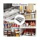 thumbnail image 4 of Organizador de condimentos expandible de 3 niveles, estante organizador antideslizante para cocina, organizador de condimentos para gabinete de cocina, 4 of 8