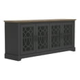 thumbnail image 3 of Raccon 68.2 in. Black with Knotty Oak Wide TV Stand Fits TV's up to 75 in., 3 of 6