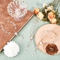 thumbnail image 4 of 4 Pcs Car Rosary for Rearview Mirror Hanging Steering Wheel Charm Faith-Centered Charm with Crucifix Beads for Car Mirror Hanging, 4 of 5