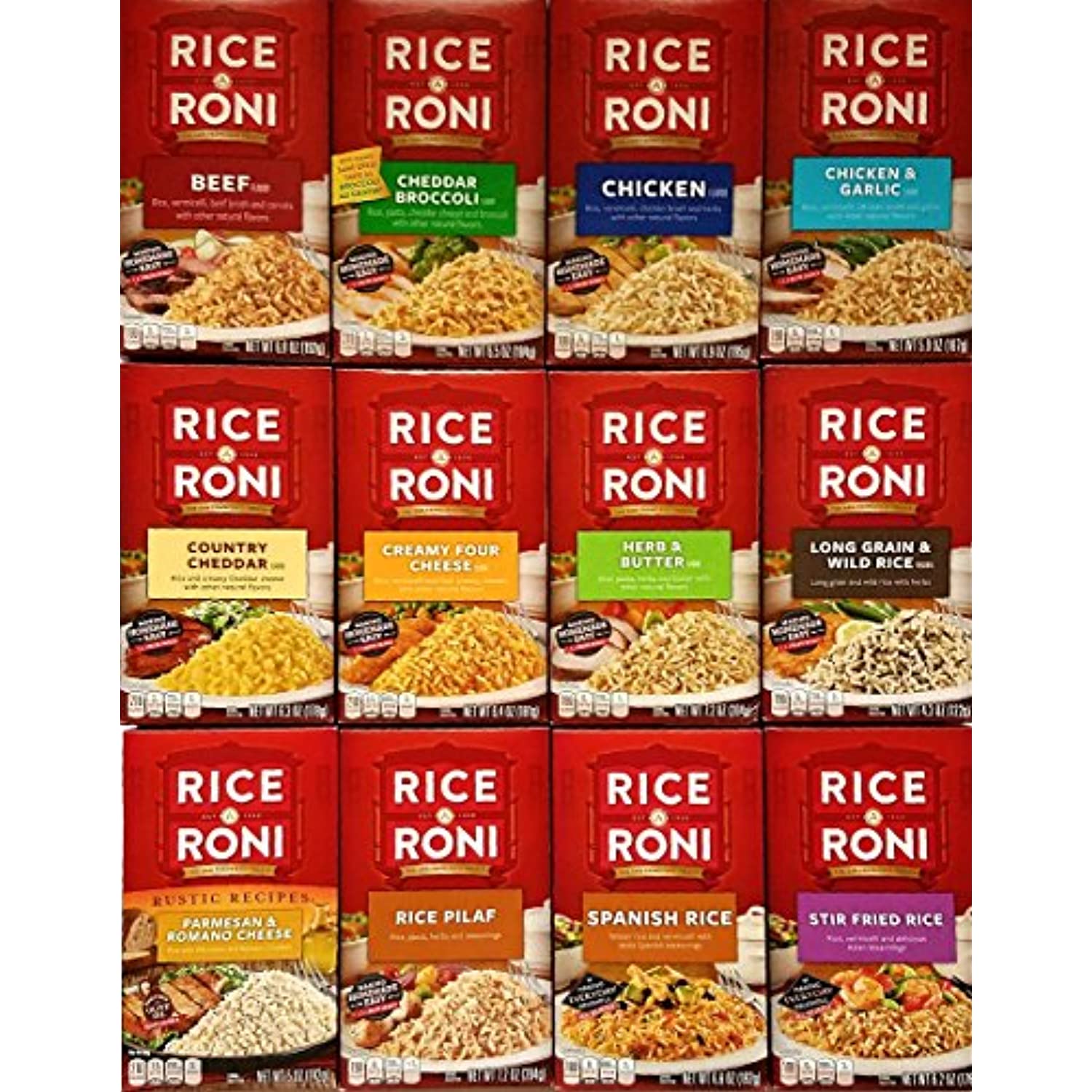 Rice A Roni Variety Pack Of 12 Flavors Walmart Com