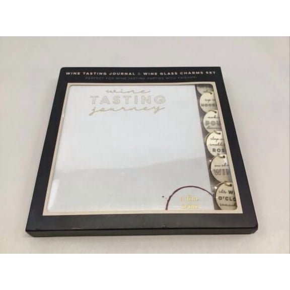 Wine Tasting Journal And 6 Wine Glass Charms