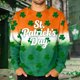 thumbnail image 2 of Camiseta de Cuello Tripulación para Hombres con Impresión Del Día de San Patricio, Manga Larga Superior sin Sombrero para el Uso Casual de Vacaciones, 2 of 9