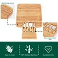 thumbnail image 1 of cheese board,4 Cheese Set Drawer Cheese Party Cheese Knives With Hidden Utensil Drawer With 4 Knives Cheese, 1 of 6