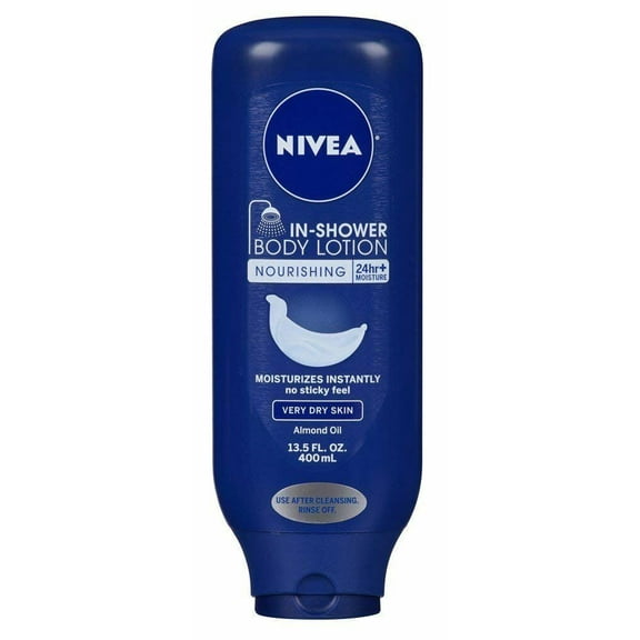 Nivea Lotion In-Shower Nourish For Very Dry Skin 13.5 Ounce 400ml 6 Pack
