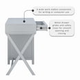 thumbnail image 5 of Linon Lakelyn 4-Drawer Desk, 48" Wide with Side Storage, Gray Finish, 5 of 19