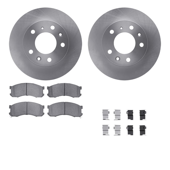 Dynamic Friction Company Front Brake Rotors with 5000 Advanced Brake Pads includes Hardware 6512-80187