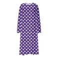thumbnail image 5 of Oksale Cute Love Hearts Graphic Sleep Dress for Women Plus Size Long Sleeve Nightgowns Casual Crew Neck Night Dress for Home Ultra Soft Loose Fit Maxi Loungewear 2025 Purple L, 5 of 6