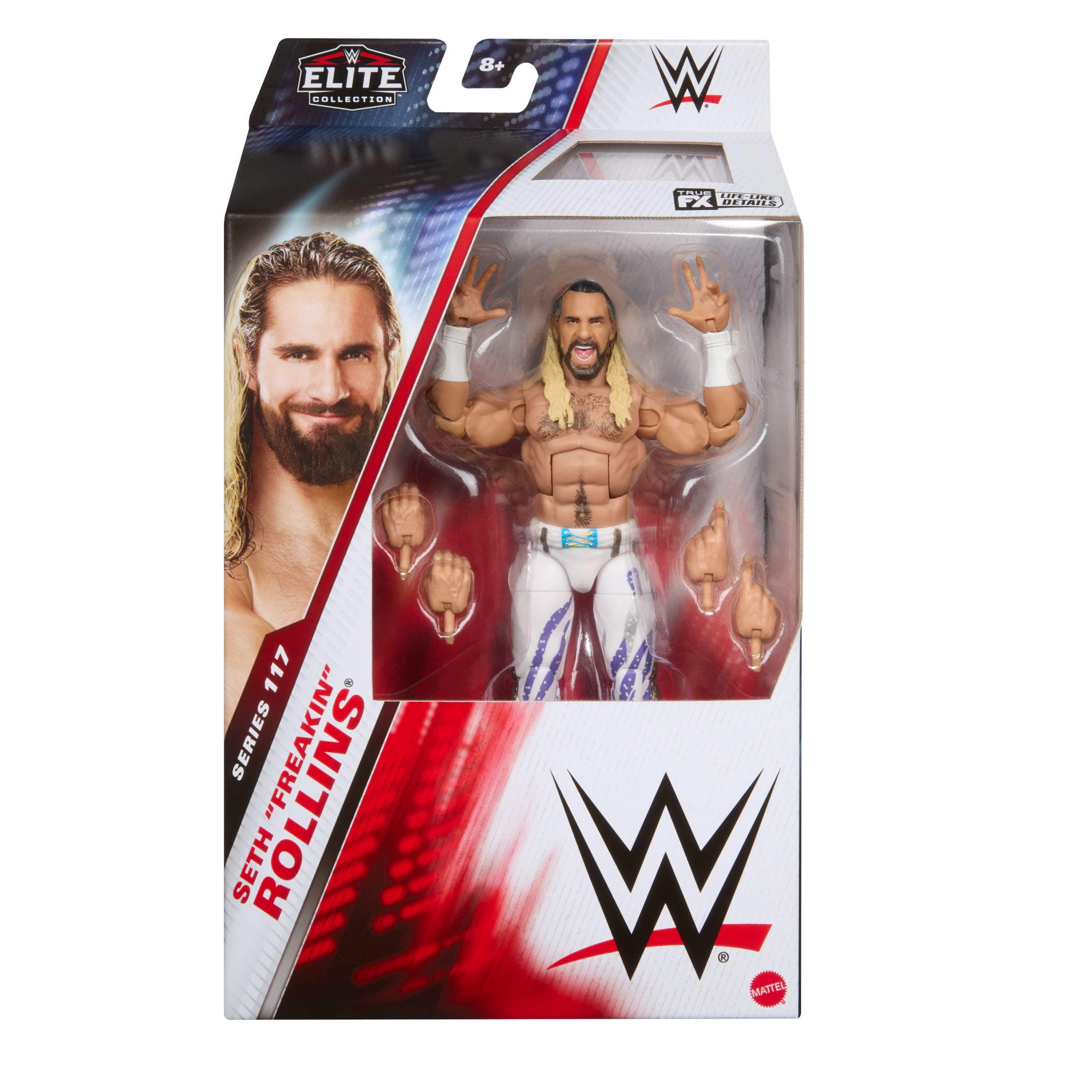 WWE Elite Seth “Freakin” Rollins Action Figure, Series #117 6-inch Collectible with Articulation & Accessories