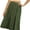 Green, variant on Women's Polka Dot Midi Skirts Casual High Elastic Waist A Line Pleated Midi Chiffon Skirts with Pockets