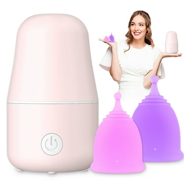 Menstrual Cup Steamer Sterilizer with 2 Reusable Menstrual Cups,Period Cups Cleaner Wash Kit