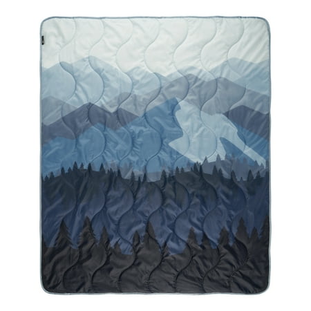 Ozark Trail Packable Blanket 70 x 60 in Blue Mountain Scene Design for Camping/Travel/Picnics