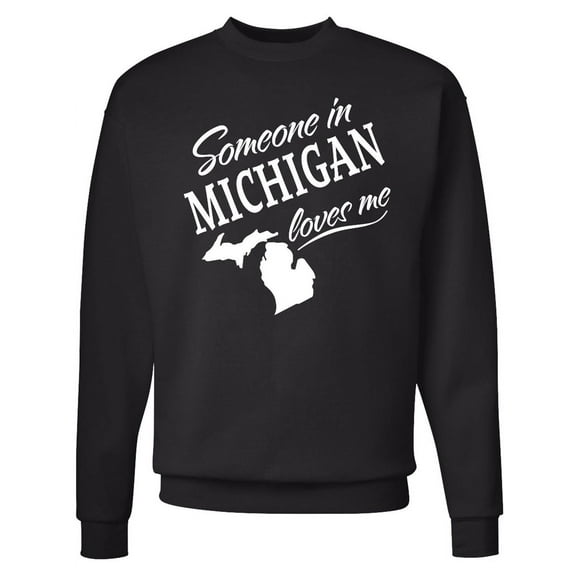 Inktastic Someone in Michigan Loves Me Adult Sweatshirt