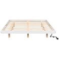 thumbnail image 7 of Llinc Store Queen Size Floating Bed Frame, Metal Platform Bed with Hidden Led Lights Underneath, Platform Bed with Atmosphere Lights (White), 7 of 7